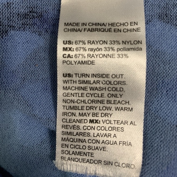 CHICOS Pullover Sweater Women Small Blue Polka Dots Rayon Blend ombre classic - Picture 8 of 9